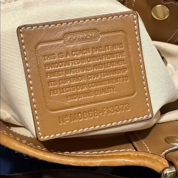 Coach Bleecker Natural Straw Tan Tote Handbag with Leather Accents Boho Vacation - Picture 15 of 16